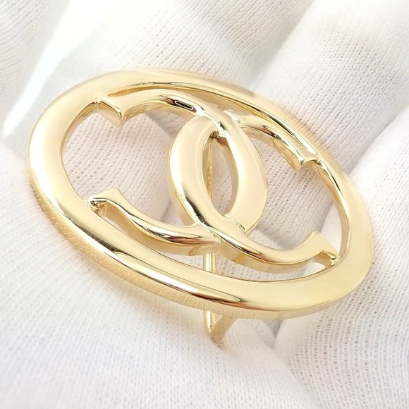 Rare! Cartier 18k Yellow Gold Signature Classic Large Double C Belt Buckle - Picture 2 of 10